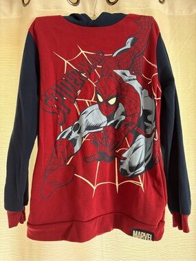 Marvel Spider-Man Burgundy & Navy Crewneck Sweater